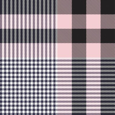 Pembe Glen Ekose desenli moda tekstil ve grafikleri için uygun kusursuz desen
