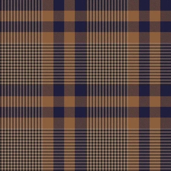 Brown Glen Plaid Motif Sans Couture Texturé Adapté Aux Textiles — Image vectorielle