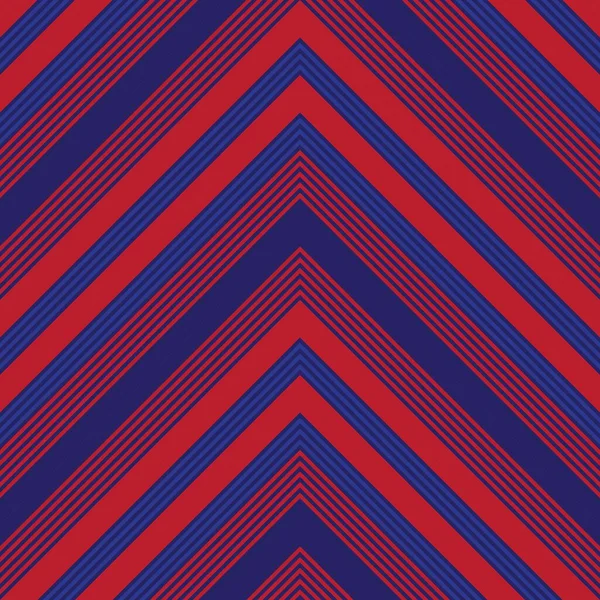 Red Blue Chevron Diagonal Striped Seamless Pattern Background Suitable Fashion — Stock Vector