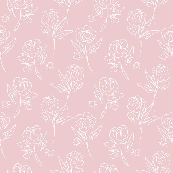 Pembe ve Donanma çiçek fırçası darbeleri moda baskıları, grafikler, arka planlar ve el sanatları için kusursuz desenli arka plan