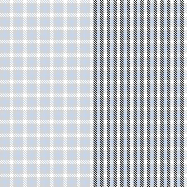 Sky Blue Glen Plaid Textured Seamless Pattern Suitable Fashion Textiles — Stock Vector