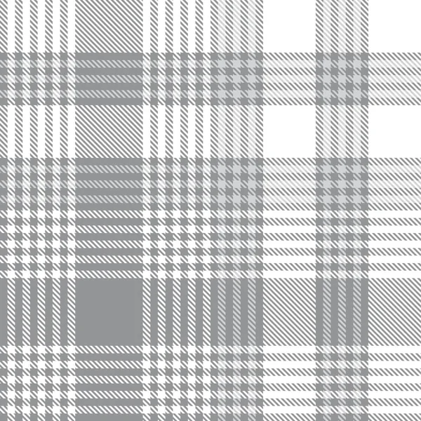 Fehér Glen Plaid Texturált Zökkenőmentes Minta Alkalmas Divat Textil Grafika — Stock Vector