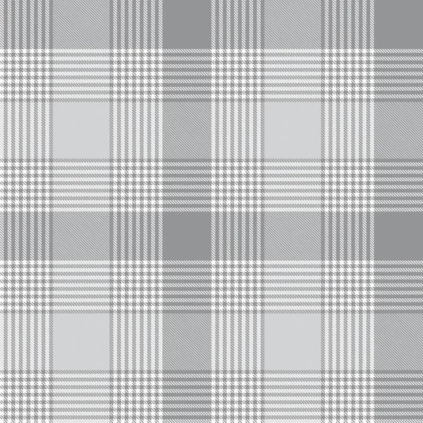 White Glen Plaid Teksturowany Bezszwowy Wzór Nadaje Się Tkanin Mody — Wektor stockowy