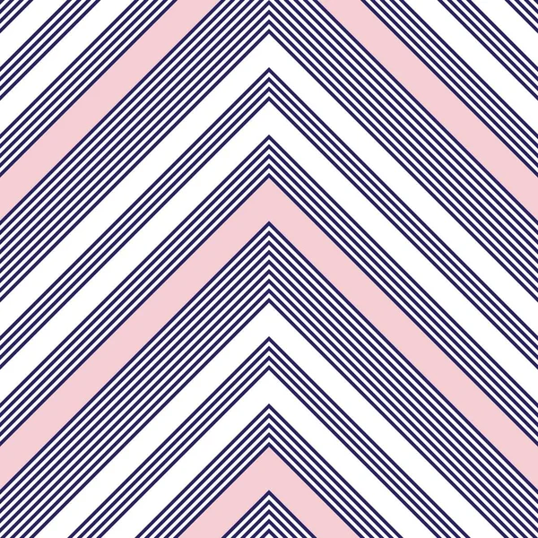 Fondo Patrón Sin Costuras Rayas Diagonales Chevron Rosa Azul Marino — Vector de stock