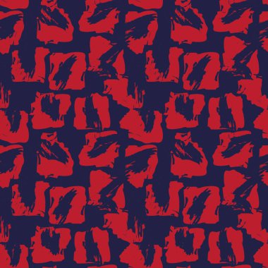 Kırmızı Donanma fırça darbesi kamuflaj soyut kusursuz model arka planı moda tekstil ve grafikleri için uygun