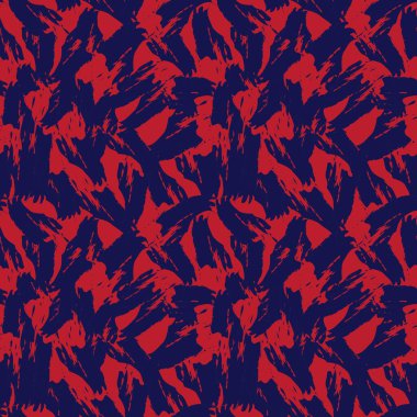 Red Navy Brush Stroke Camouflage abstract seamless pattern background suitable for fashion textiles, graphics vector
