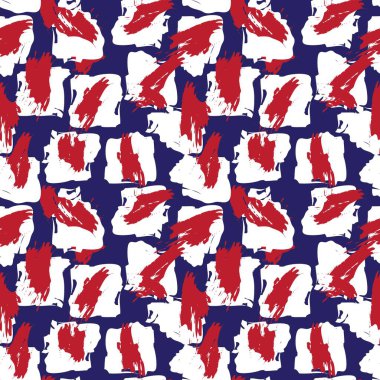 Kırmızı Donanma fırça darbesi kamuflaj soyut kusursuz model arka planı moda tekstil ve grafikleri için uygun