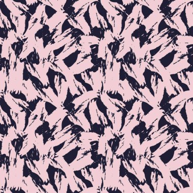 Pembe donanma fırça darbesi kamuflaj soyut kusursuz model arka planı moda tekstil ve grafikleri için uygun