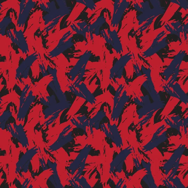Red Brush Stroke Camouflage abstract seamless pattern background suitable for fashion textiles, graphics