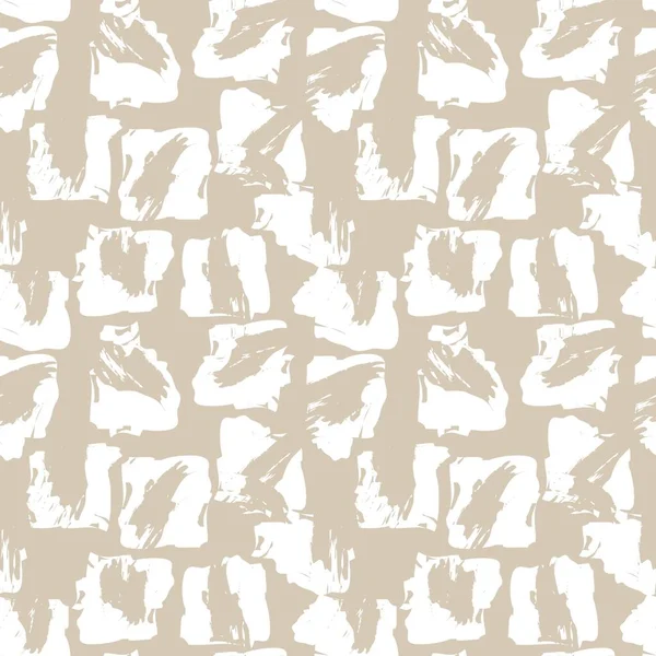 Braune Pinselstrich Camouflage Abstrakte Nahtlose Muster Hintergrund Geeignet Für Modetextilien — Stockvektor
