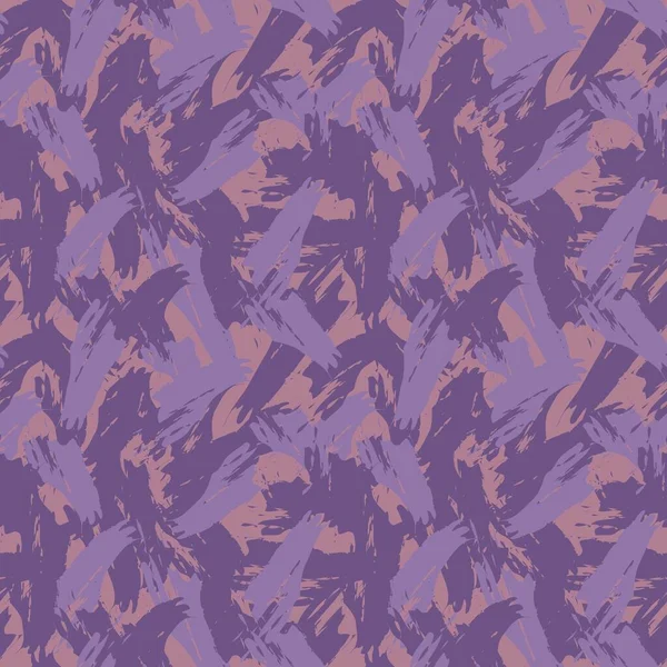 Фіолетовий Пензлик Маскування Камуфляж Абстрактний Безшовний Візерунок Фон Підходить Модного — стоковий вектор