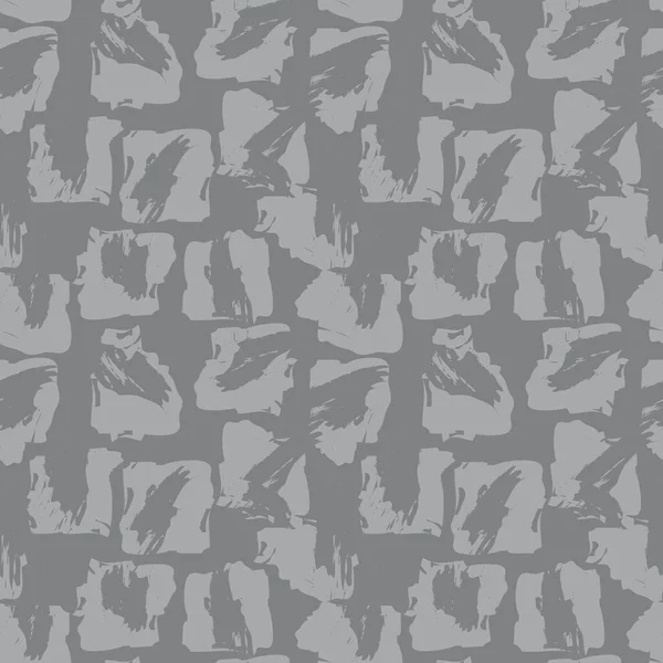 Grau Pinselstrich Camouflage Abstrakte Nahtlose Muster Hintergrund Geeignet Für Modetextilien — Stockvektor
