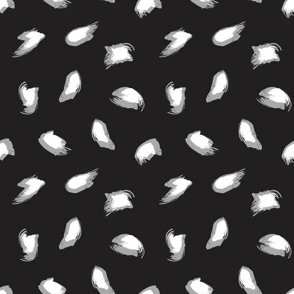 Black White Brush Stroke Camouflage Abstracte Naadloze Patroon Achtergrond Geschikt — Stockvector