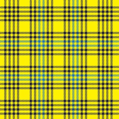 Sarı ekose, kareli, tartan desenli moda tekstil ve grafikleri için uygun.