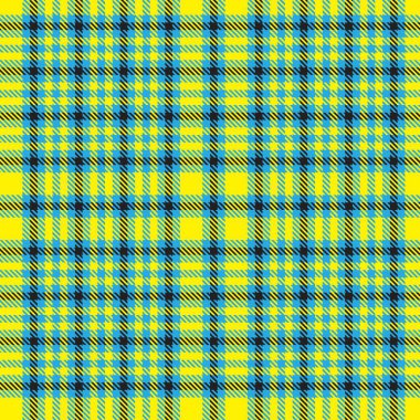 Sarı ekose, kareli, tartan desenli moda tekstil ve grafikleri için uygun.