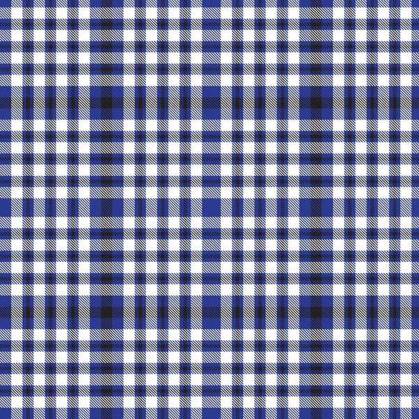 Blue Plaid Kariert Tartan Nahtloses Muster Für Modetextilien Und Grafiken — Stockvektor