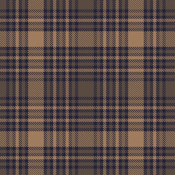 Brown Taupe Plaid Tartan Bezszwowy Wzór Nadaje Się Mody Tekstyliów — Wektor stockowy