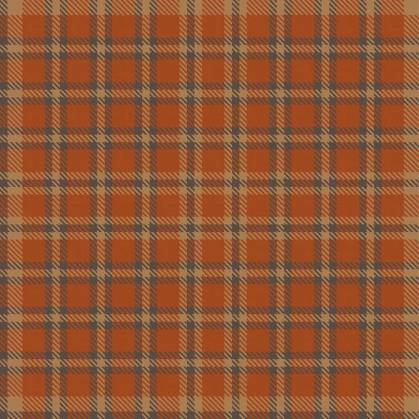 Orange Plaid Geruit Tartan Naadloos Patroon Geschikt Voor Mode Textiel — Stockvector