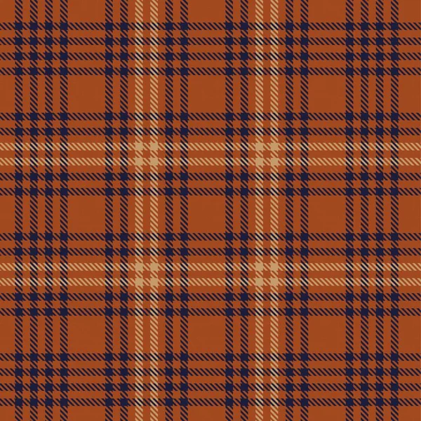 Orange Plaid Geruit Tartan Naadloos Patroon Geschikt Voor Mode Textiel — Stockvector