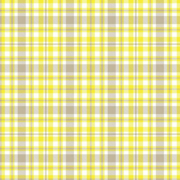 Amarelo Xadrez Xadrez Tartan Sem Costura Padrão Adequado Para Têxteis —  Vetores de Stock