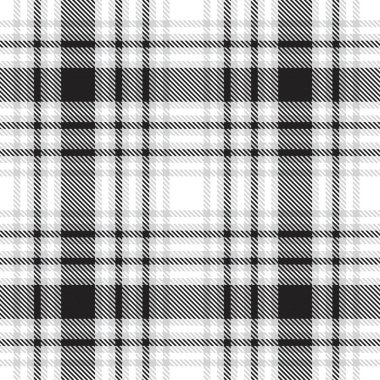 Siyah ve beyaz ekoseli, kareli, ekose desenli moda tekstil ve grafikleri için uygun.