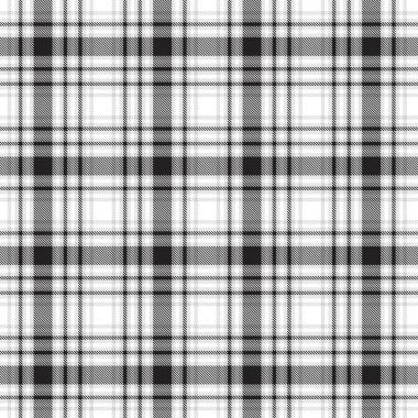 Siyah ve beyaz ekoseli, kareli, ekose desenli moda tekstil ve grafikleri için uygun.