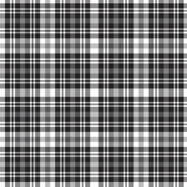 Siyah ve beyaz ekoseli, kareli, ekose desenli moda tekstil ve grafikleri için uygun.