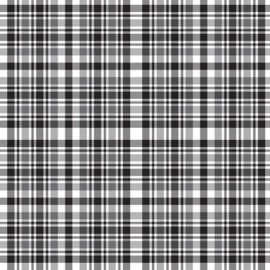 Siyah ve beyaz ekoseli, kareli, ekose desenli moda tekstil ve grafikleri için uygun.