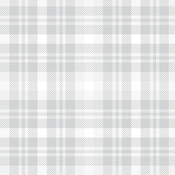 Plaid Blanc Carreaux Motif Tartan Sans Couture Adapté Aux Textiles — Image vectorielle