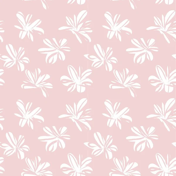 Rosa Floral Pinceladas Sin Costuras Patrón Fondo Para Estampados Moda — Vector de stock