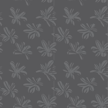 Gri çiçekli fırça darbeleri moda baskıları, grafikler, arka planlar ve el sanatları için pürüzsüz desenli arka plan
