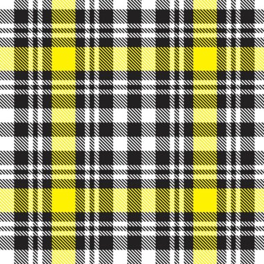 Sarı ekose, kareli, tartan desenli moda tekstil ve grafikleri için uygun.