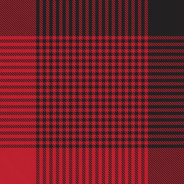 แดงลายสก Checkered Tartan ปแบบไร เหมาะสมส าหร งทอแฟช นและกราฟ — ภาพเวกเตอร์สต็อก