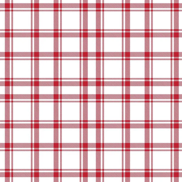 Plaid Rosso Quadretti Tartan Modello Senza Cuciture Adatto Tessuti Moda — Vettoriale Stock