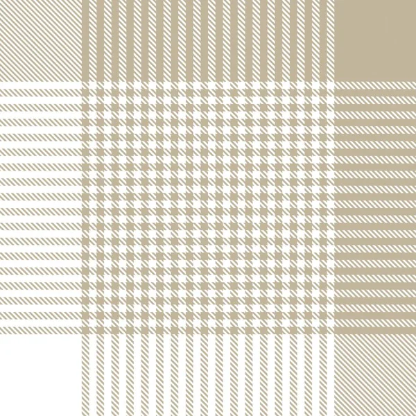 Marrone Taupe Plaid Tartan Modello Senza Cuciture Adatto Tessuti Moda — Vettoriale Stock