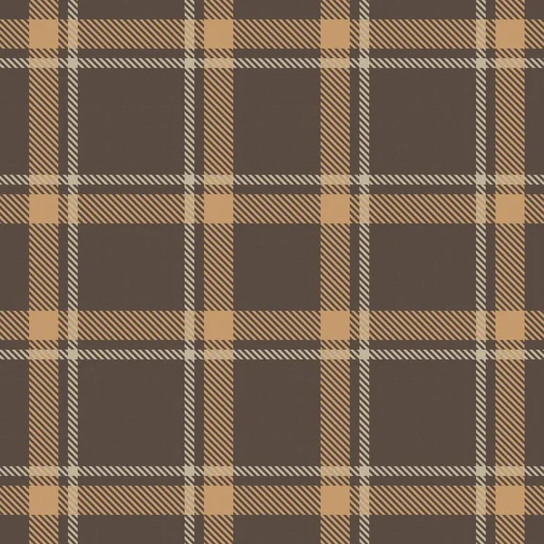 Brown Taupe Plaid Tartan Bezszwowy Wzór Nadaje Się Mody Tekstyliów — Wektor stockowy