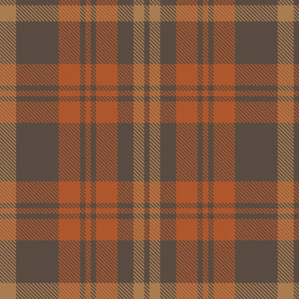 Plaid Naranja Cuadros Tartán Patrón Sin Costura Adecuado Para Textiles — Archivo Imágenes Vectoriales