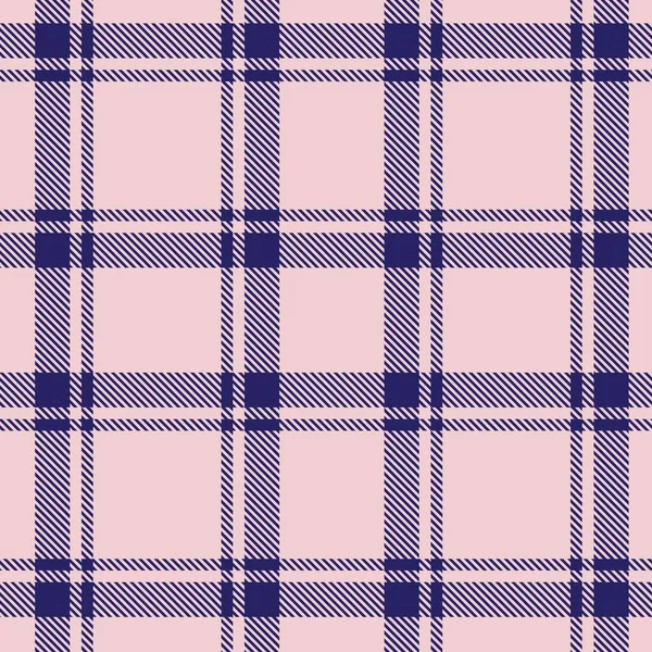 Plaid Rosa Azul Marino Cuadros Tartán Patrón Sin Costura Adecuado — Archivo Imágenes Vectoriales