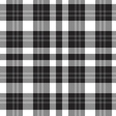 Siyah ve beyaz ekoseli, kareli, ekose desenli moda tekstil ve grafikleri için uygun.