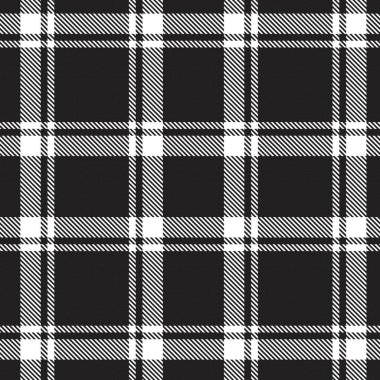 Siyah ve beyaz ekoseli, kareli, ekose desenli moda tekstil ve grafikleri için uygun.