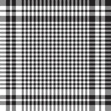 Siyah ve beyaz ekoseli, kareli, ekose desenli moda tekstil ve grafikleri için uygun.