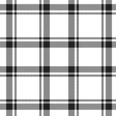 Siyah ve beyaz ekoseli, kareli, ekose desenli moda tekstil ve grafikleri için uygun.