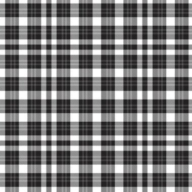 Siyah ve beyaz ekoseli, kareli, ekose desenli moda tekstil ve grafikleri için uygun.