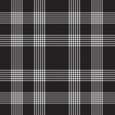 Siyah ve beyaz ekoseli, kareli, ekose desenli moda tekstil ve grafikleri için uygun.