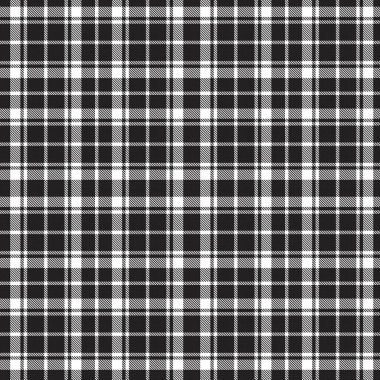 Siyah ve beyaz ekoseli, kareli, ekose desenli moda tekstil ve grafikleri için uygun.