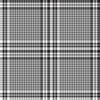 Siyah ve beyaz ekoseli, kareli, ekose desenli moda tekstil ve grafikleri için uygun.