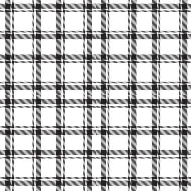 Siyah ve beyaz ekoseli, kareli, ekose desenli moda tekstil ve grafikleri için uygun.