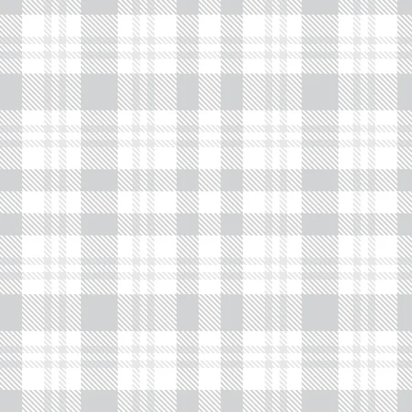 Plaid Blanco Cuadros Tartán Patrón Sin Costura Adecuado Para Textiles — Vector de stock