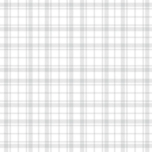 Plaid Bianco Quadretti Tartan Modello Senza Cuciture Adatto Tessuti Moda — Vettoriale Stock