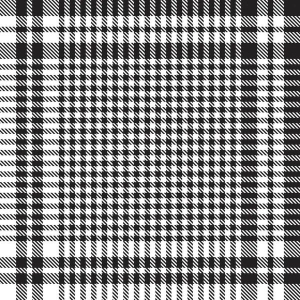 Zwart Met Wit Geplakt Geruit Tartan Naadloos Patroon Geschikt Voor — Stockvector